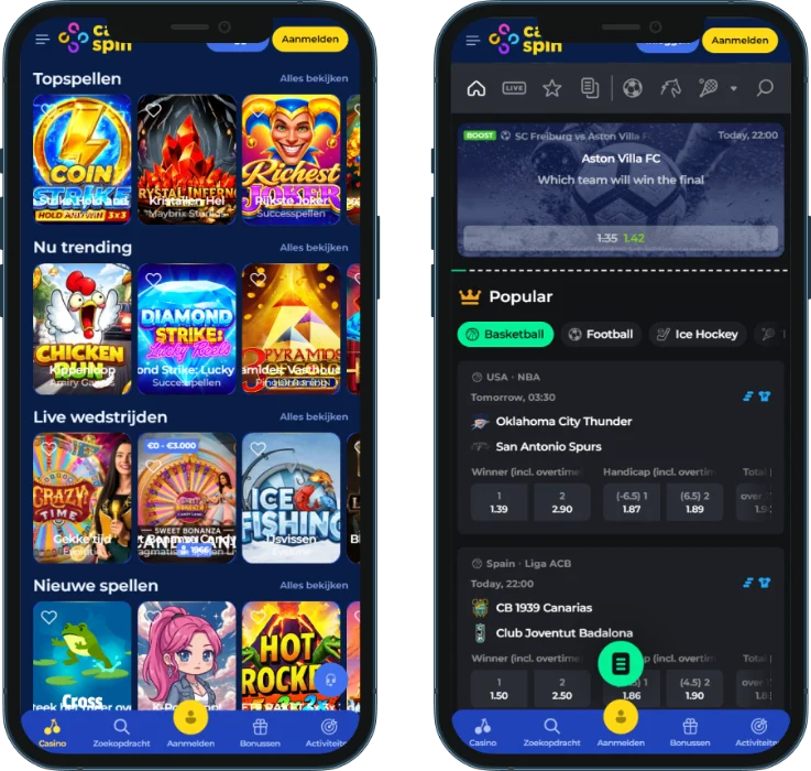 Carlospin Casino Mobiele versie