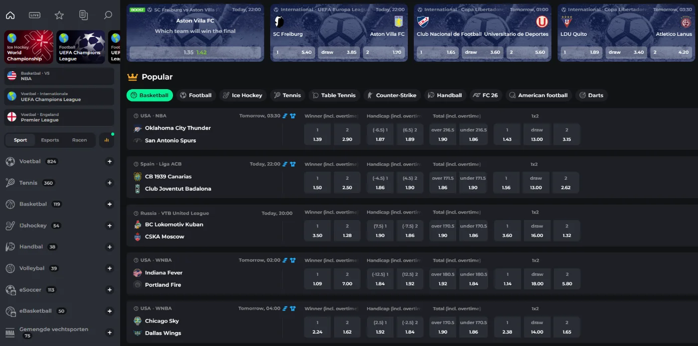 Carlospin Casino Sportweddenschappen